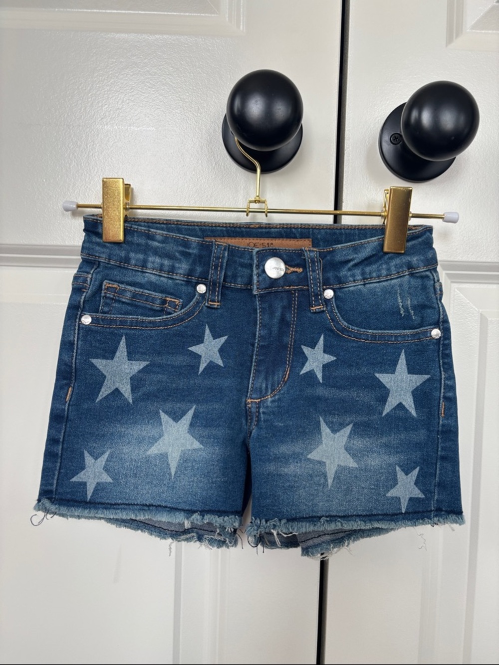 Joe's Jeans Blue Star Print Denim Shorts for Kids